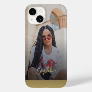写真金ゴールド署名名スクリプトパーソナライズされた Case-Mate iPhone 14ケース