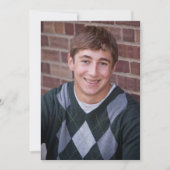 写真院生モダンシンプル型エレガント 招待状 (正面)