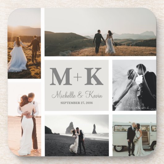 写真集の結婚新婚家族6人の記念品 コースター (正面)