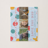 写真集カスタムのラブパパの父の日の贈り物 ジグソーパズル (縦)