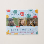 写真集カスタムのラブパパの父の日の贈り物 ジグソーパズル (横)