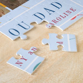写真集カスタムのラブパパの父の日の贈り物 ジグソーパズル (側面)