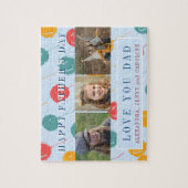 写真集カスタムのラブパパの父の日の贈り物 ジグソーパズル (縦)