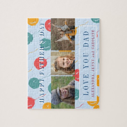 写真集カスタムのラブパパの父の日の贈り物 ジグソーパズル (縦)
