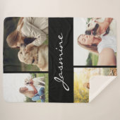 写真集モダン合犬4枚 シェルパブランケット (正面(横))