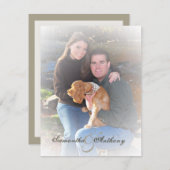 写真霜の降りた結婚式招待状 招待状 (正面/裏面)