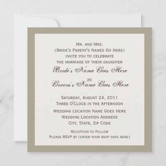 写真霜の降りた結婚式招待状 招待状 (裏面)