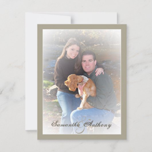 写真霜の降りた結婚式招待状 招待状 (正面)
