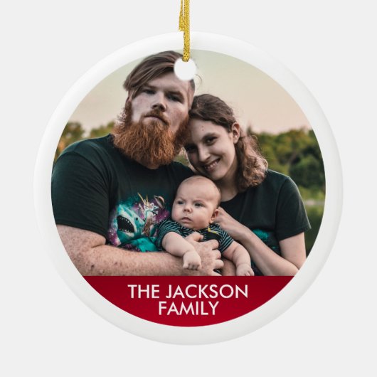 写真静か付きの夜の雪の結晶 セラミックオーナメント (裏面)