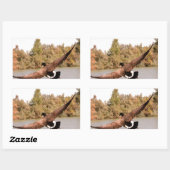 写真飛んでいるを撮る 長方形シール (シート)