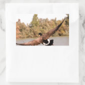 写真飛んでいるを撮る 長方形シール (バッグ)