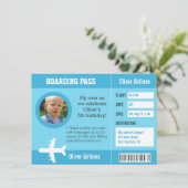 写真飛行機搭乗券誕生会 招待状 (スタンド正面)