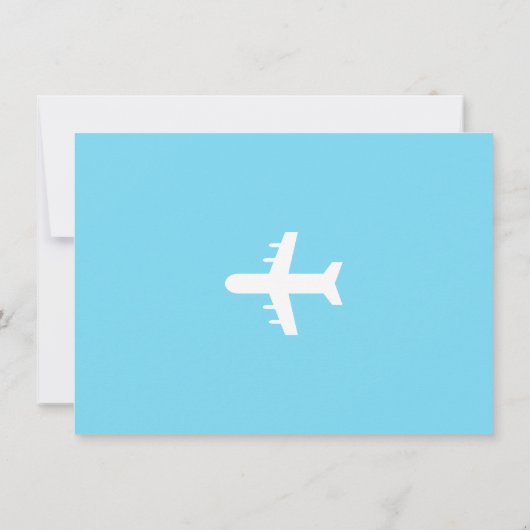 写真飛行機搭乗券誕生会 招待状 (裏面)