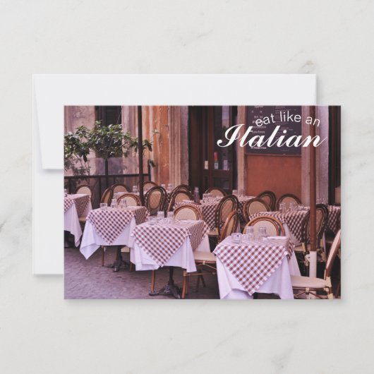写真食べノートカイタリアンードのように ノートカード (正面)