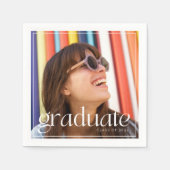 写真高校卒業 スタンダードカクテルナプキン (正面)