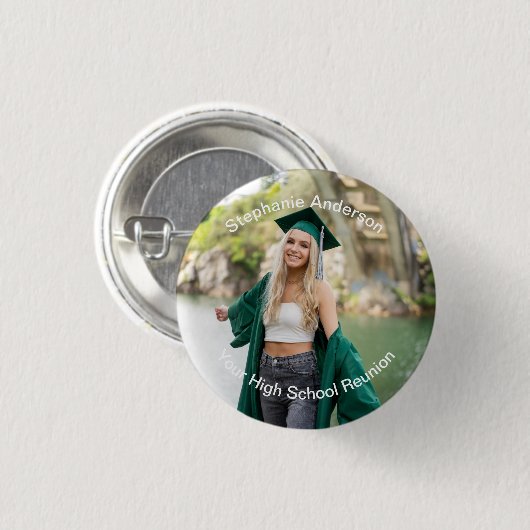 写真高校懇親会ファミリー懇親会会社 缶バッジ (正面&裏面)