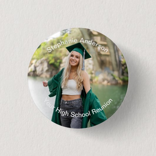 写真高校懇親会ファミリー懇親会会社 缶バッジ (正面)