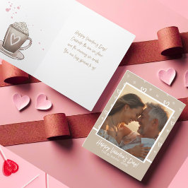 写真魅力的とメッセージでコーヒートーン シーズンカード