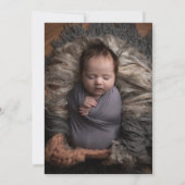 写真黒エレガント金ゴールド天洗法 招待状 (裏面)