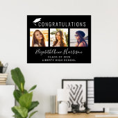 写真黒人卒業記念パーティーおめでとう ポスター (ホームオフィス)