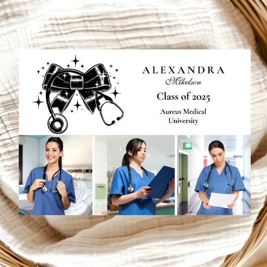 写真黒弓看護学校卒業 案内状