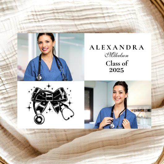 写真黒弓看護学校卒業 案内状