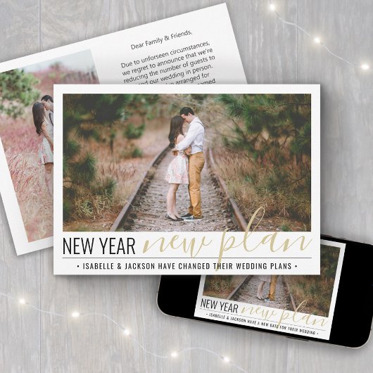 写真２枚 結婚式と新年の計画変更 シーズンカード