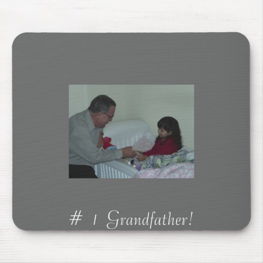 写真089、# 1人の祖父! マウスパッド (正面)