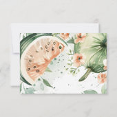 写真1つメロンのスイカの水彩1st サンキューカード (裏面)