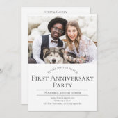 写真1周年結婚記念 招待状 (正面/裏面)