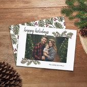 写真1松お洒落枝書道 シーズンカード