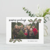 写真1松モダン枝書道 シーズンカード (スタンド正面)