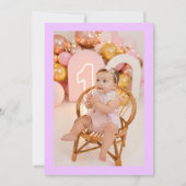 写真1枚 怖いゴースト ハロウィン 誕生日1歳 招待状 (裏面)