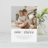 写真1番目と3番目のジョイント誕生日 招待状 (スタンド正面)