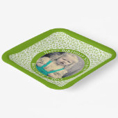 写真100乱数パターン緑/白 ペーパープレート (傾斜あり)