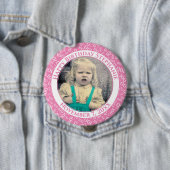 写真100番目の誕生日番号パターン |ピンク 缶バッジ (インサイチュ)