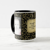 写真100番目の誕生日金ゴールド番号 マグカップ (正面左)