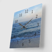 写真14の海 スクエア壁時計 (傾斜)