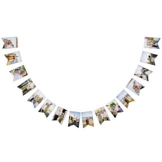 写真16周年記念結婚パーティーバナー バンティングフラッグ (全)