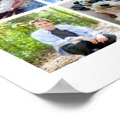 写真17枚のコラージュ – カラーを編集できる ポスター (角)