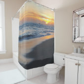 写真19ビーチ夕日 シャワーカーテン (インサイチュ)