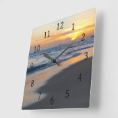 写真19海日没 スクエア壁時計 (傾斜)