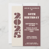 写真1965生まれ 60歳の誕生日の招待状 招待状 (裏面)