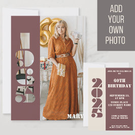 写真1965生まれ 60歳の誕生日の招待状 招待状