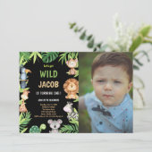 写真1stワイルドワン誕生日招待状 招待状 (スタンド正面)