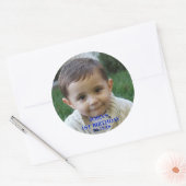 写真1st誕生日パーティーの好意ラベル|ステッカー ラウンドシール (封筒)