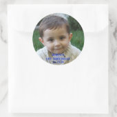 写真1st誕生日パーティーの好意ラベル|ステッカー ラウンドシール (バッグ)