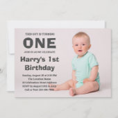 写真1st誕生日招待状 |最初の誕生日 招待状 (正面)