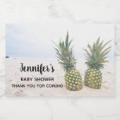 写真2パイナップルのビーチありがとう スパークリングワインラベル (シングルラベル)