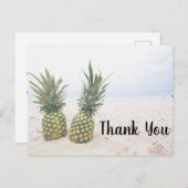 写真2パイナップルのビーチありがとう ポストカード (正面/裏面)